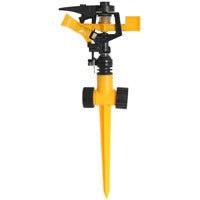 Landscapers Select DY601-7053L Lawn Sprinkler with 2-Way Spike, Female, Round, Plastic