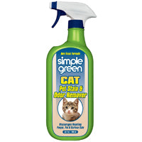 Simple Green Cat Stain & Odor Remover - Enzyme Cleaner for Cat Urine, Feces, Blood, Vomit - 32oz 2010000615311