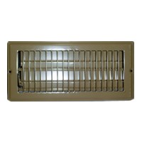 US Hardware V-103B Floor Register, 11/16 in L, Steel, Brown