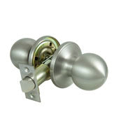 ProSource T3630V-PS Door Knob, Knob Handle, Metal, Stainless Steel, 2-3/8 to 2-3/4 in Backset, 44 x 57 mm Strike