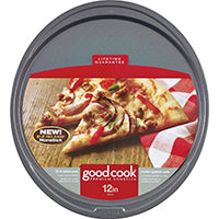 Goodcook 04036 Non-Stick Pizza Pan, 11-3/4 in Dia x 16.4 in L x 14-1/2 in W x 2.8 in H, Steel