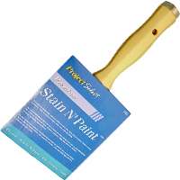 Linzer 3550-5 Paint Brush, 5 in W, 3-1/8 in L Bristle, Polyester Bristle, Threaded Handle