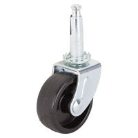ProSource JC-B13-PS Swivel Caster, 1-5/8 in Dia Wheel, 1-5/8 in W Wheel, Black, 50 lb, Steel Housing Material