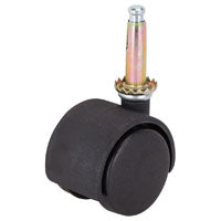 ProSource JC-F02-PS Caster, 1-5/8 in Dia Wheel, 1-5/8 in W Wheel, Nylon Wheel, Black, 40 lb, Nylon Housing Material