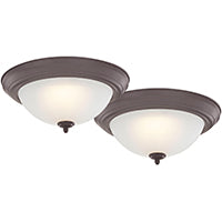 Boston Harbor ZD13-BN-C Ceiling Light Fixture, 0.17 A, 120 V, 20 W, 2-Lamp, LED Lamp, 1500 Lumens, 3000 K Color Temp