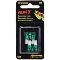 Bussmann BP/ATC-30ID Automotive Fuse, Blade Fuse, 32 VDC, 30 A, 1 kA Interrupt