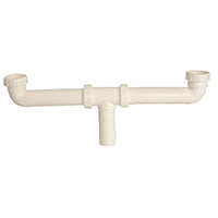 Danco 50974 Center Outlet Waste Drain Pipe, 1-1/2 in, Plastic, White