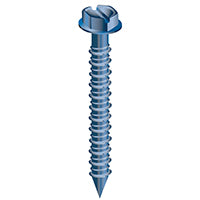 COBRA ANCHORS 672J Concrete Screw, 3/16 in Thread, 2-1/4 in L, Hexagonal Head, Socket Drive, Steel, Fluorocarbon-Coated