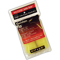 WOOSTER RR315-4 1/2 Paint Roller Cover, 3/8 in Thick Nap, 4-1/2 in L, Fabric Cover, Yellow
