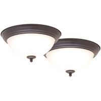 Boston Harbor 4200-LED- BR Flush Mount Ceiling Fixture, 120 V, 15 W, 2-Lamp, LED Lamp, 1100 Im Lumens, Bronze Fixture