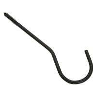National Hardware V2666 Series N275-198 Ceiling Hook, 6 in L, Steel, Black