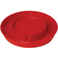 Little Giant Screw-On Poultry Waterer Base (1 Gallon) Heavy Duty Plastic Water Tray Base for Container (Red) (Item No. 750)