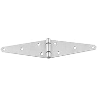 National Hardware N342-485 Strap Hinge, 6 in H Frame Leaf, Stainless Steel, Stainless Steel, Fixed Pin