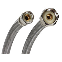 FLUIDMASTER B1F20 Water Supply Connector, 3/8 x 1/2 in, Compression x FIP, Polymer/Stainless Steel