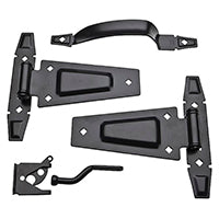 National Hardware DPV881 Series N214-092 Rustic Gate Kit, Steel, Black, 1-Piece