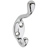 National Hardware N273-516 V166 Heavy Duty Coat and Hat Hook in Chrome