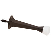 National Hardware N331-355 Door Stop, 1 in Dia Base, 3 in Projection, Die-Cast Zinc/Plastic/Rubber, Oil-Rubbed Bronze