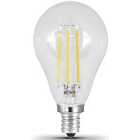 Feit Electric BPA1540C/827/LED/2 LED Lamp, General Purpose, A15 Lamp, 40 W Equivalent, E12 Lamp Base, Dimmable, Clear