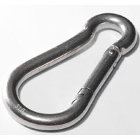 BARON 2450-1/2SM Spring Hook, 700 lb Working Load, Stainless Steel