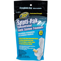 Zep Septi-Pak Series ZSTP2 Septic System Treatment, Solid, Brown, Mild, 4 oz Pouch
