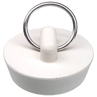 Danco 1-1/4-Inch Rubber Drain Stopper, White, Carded, 80225