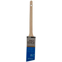 Linzer 2871-1.5 Paint Brush, 1-1/2 in W, Polyester Bristle, Angle Sash, Rat Tail Handle