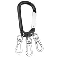 Hy-ko Kc600 Carabiner with Snaps, Aluminum (Pack of 5)