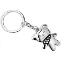 Hy-ko Kh712 Teddy Bear Key Chain, Silver (Pack of 5)