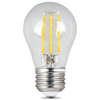 Feit Electric BPA1560/927CA/FIL/2 LED Bulb, General Purpose, A15 Lamp, 60 W Equivalent, E26 Lamp Base, Dimmable, Clear