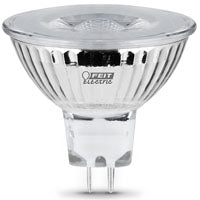 Feit Electric BPEXN/930CA LED Bulb, Track/Recessed, MR16 Lamp, 50 W Equivalent, GU5.3 Lamp Base, Dimmable, Silver