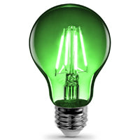 Feit Electric A19/TG/LED LED Bulb, Flood/Spotlight, A19 Lamp, E26 Lamp Base, Dimmable, Clear, Transparent Green Light