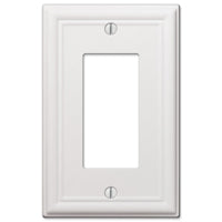 Amerelle 149RW Wallplate, 4-7/8 in L, 3-1/8 in W, 1 -Gang, Steel, White