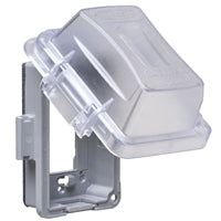 TayMac MM420C 1-Gang Nonmetallic Extra Duty Weatherproof In-Use Horizontal/Vertical 16-in-1 Standard Cover, 2.75 in, Clear