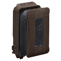 Hubbell-Bell ML500Z 1-Gang Horizontal/Vertical Mount Weatherproof Expandable Low Profile Extra Duty While in Use Cover, Bronze