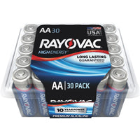 RAYOVAC 815-30PPTK Battery, 1.5 V Battery, 750 mAh, AA Battery, Alkaline