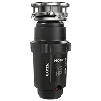Moen GX PRO Series GXP33C Garbage Disposal, 30.8 oz Grinding Chamber, 1/3 hp Motor, 115 V, Black
