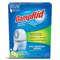 DampRid FG96 Drop-In Moisture Absorber, 15.8 oz Container, Solid, Fresh