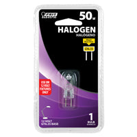 Feit Electric BPQ50T4/RP 50-Watt T4 JC Halogen Bulb with Bi-Pin Base, Clear