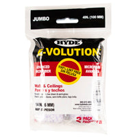 Hyde 47312 4" E-Volution Jumbo Mini Roller Cover 1/4" Nap, 3/4" Core (2-Pack)