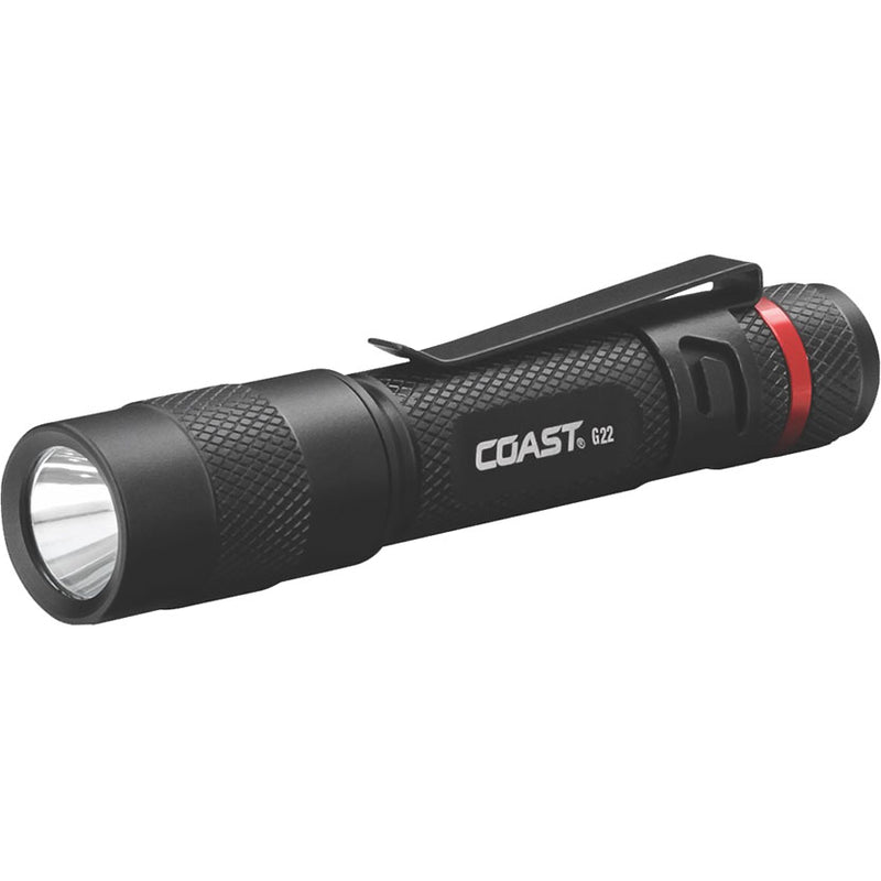 Coast G22 Penlight, AAA Battery, Alkaline Battery, LED Lamp, 100 Lumens High, 45 Lumens Low Lumens, Black