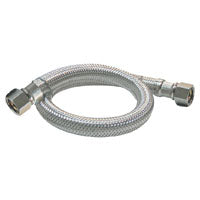 Plumb Pak PP23809LF Ez Faucet Supply Tube, 3/8 in, Compression, 12 in L, Stainless Steel