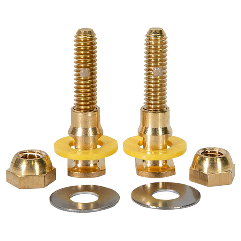 Fluidmaster 7110A-001-P10 Setfast Self-Adjusting Toilet Bowl to Floor Bolts, Brass