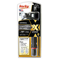 Korky QuietFILL 2X Long Life Toilet Fill Valve - Universal Fits 99% of Toilets - Easy Height Adjust for Fast Install, 528X