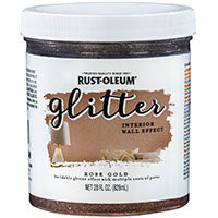 Specialty 360221 Wall Paint, Textured Glitter, Rose Gold, 28 fl-oz Can