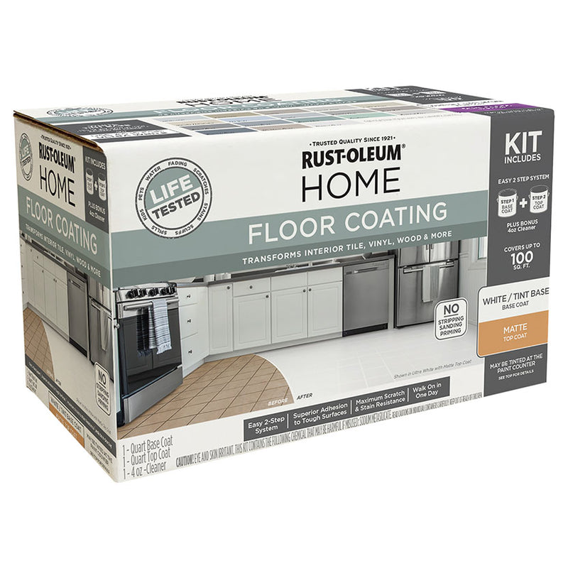 Rust-Oleum Home Floor Coating Ultra White Tint Base Matte Kit
