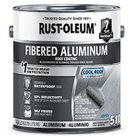 RUST-OLEUM 510 Series 301907 Roof Coating, Bright Aluminum, 1 gal, Liquid