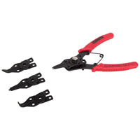 ProSource 10002-PRP-53L Snap Ring Plier Set, 6.125 in OAL, Red Handle, Cushion-Grip Handle, 3/4 in W Tip