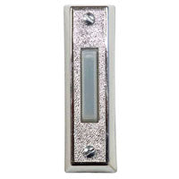 Heath Zenith SL-358-00 Pushbutton, Wired, Plastic, Silver, Lighted