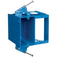 Carlon SC200DV Outlet Box, 3.69 in L, 4.04 in W, 2 -Gang, PVC, Blue