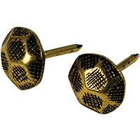 HILLMAN 122680 Furniture Nail, Antique Brass, Hammered Head